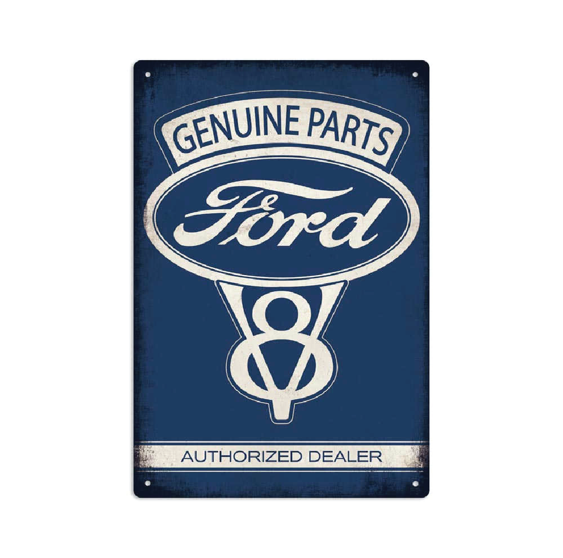 Ford Genuine Parts Tin Metal Sign Rustic Look Vintage Man Cave