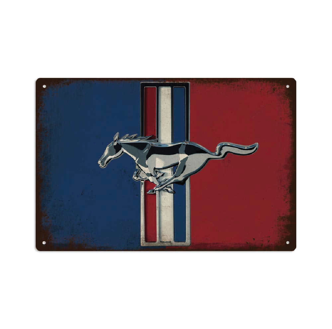 Mustang Tin Metal Sign Rustic Look Vintage Man Cave