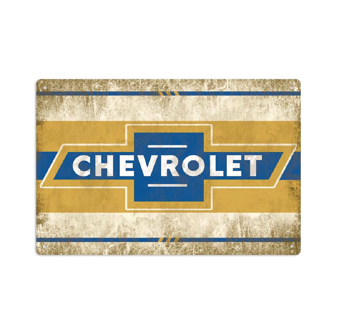 Chevrolet Tin Metal Sign Rustic Look Vintage Man Cave