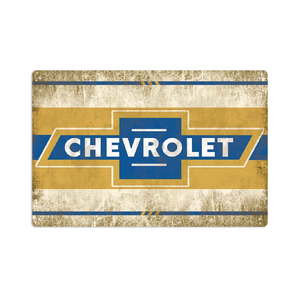 Chevrolet Tin Metal Sign Rustic Look Vintage Man Cave