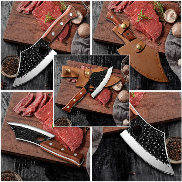 6 Inch Serbian Style Fish Boning Forged Handmade Chef Knife / Cleaver