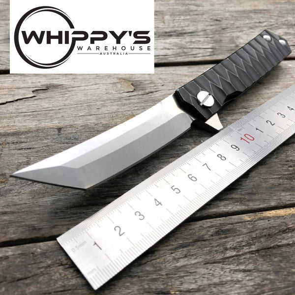 Folding Outdoor kitchen Chef Knife Steel Handle Knives Camping Survival Pocket Flipper Knife BBQ