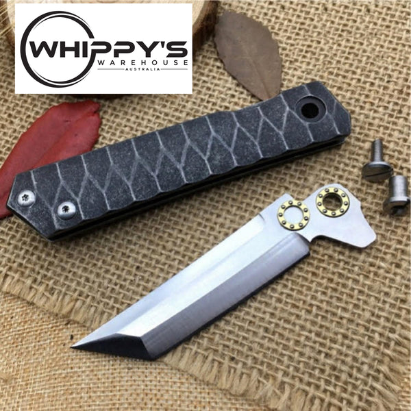 Folding Outdoor kitchen Chef Knife Steel Handle Knives Camping Survival Pocket Flipper Knife BBQ